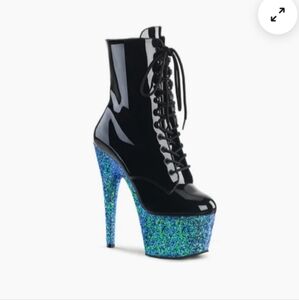 PLEASER BOOT GLITTER BOTTOM BOOT